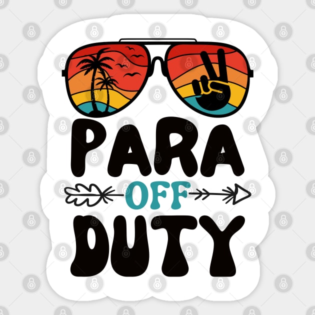 Para off Duty Sticker by TeeGuarantee